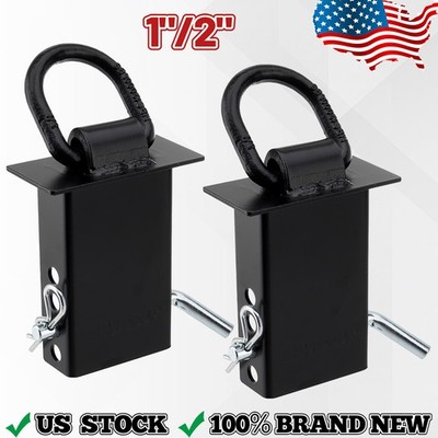 2 Pcs Stake Pocket D Ring Heavy Duty Adjustable Trailer Stake Pocket 5400 lbs