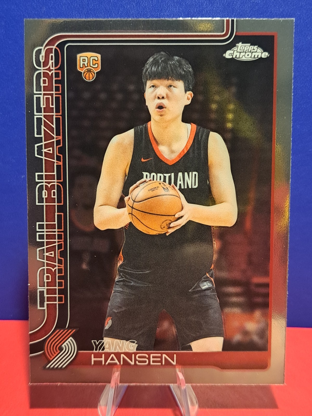 2025-26 Topps Chrome #266 Yang Hansen Rookie Portland Trailblazers 