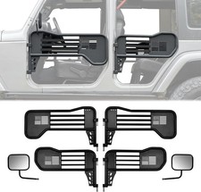 4x Tubular Half Doors Tube Guards W Mirror For 2007-2018 Jeep Wrangler Jk 4door 4x Tubular Half Doors Tube Guards W Mirror For 2007-2018 Jeep Wrangler Jk 4door