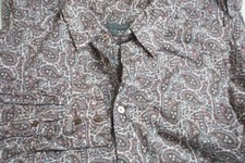 John Varvatos Red Pink Paisley Long Sleeved Button Up Shirt Sz M Brand New