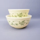 Vintage Pyrex Shenandoah #402 and 403 Mixing Bowls COSMETIC FLAWS