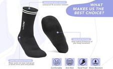 New Omyafl 3mm Neoprene Water Socks, Black, Size Medium Men 7-9/Women 8-10 