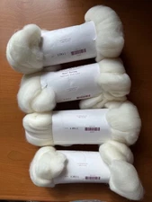Lot of 4, Knit Picks Bare Roving, Superwash wool, Nylon, new, spinning, dyeing
