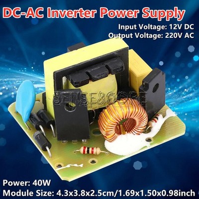 12V to 220V Step Up Transformer Boost Module 40W DC-AC Inverter Power Supply