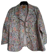Womens Ruby Rd. Woman Colorful Denim Jacket S...