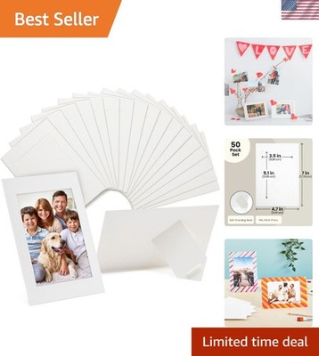 Bulk 50 White Cardboard Frames - 4x6, Perfect for Showcasing Memories and Art