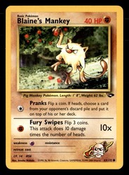 Blaine's Mankey 63/132 Gym Challenge