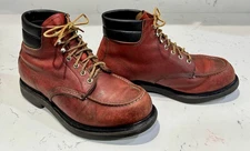 Vtg Red Wing 204 Leather SuperSole Moc Toe Work Boot 10.5D