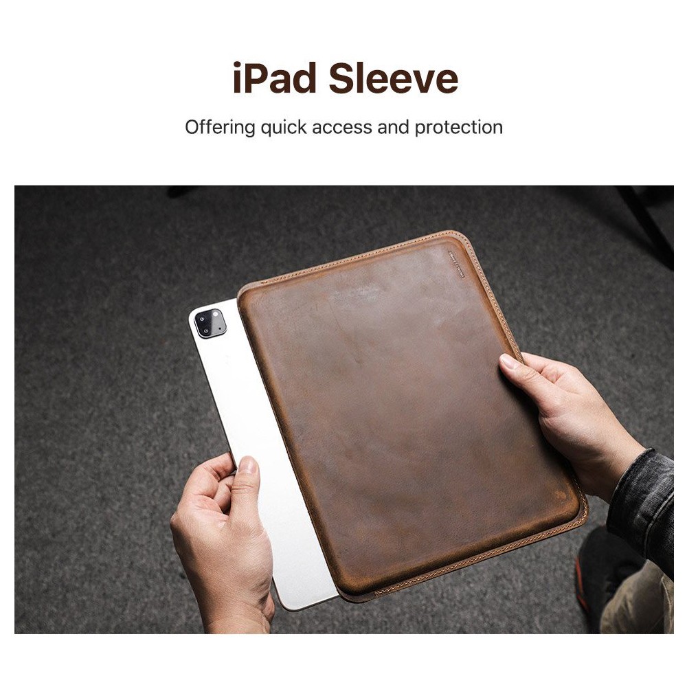 Genuine Leather Sleeve Case For iPad Air/Pro 11 M5 M4 M3 A16 10/9