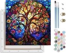 Tree of Life Paint by Numbers Kit for Adults Beginner DIY Oil Art Painting