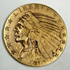 1910-P $5 Gold Indian Half 1/2 Eagle 5 Dollars Pre-1933 US Coin 0.24187 AGW
