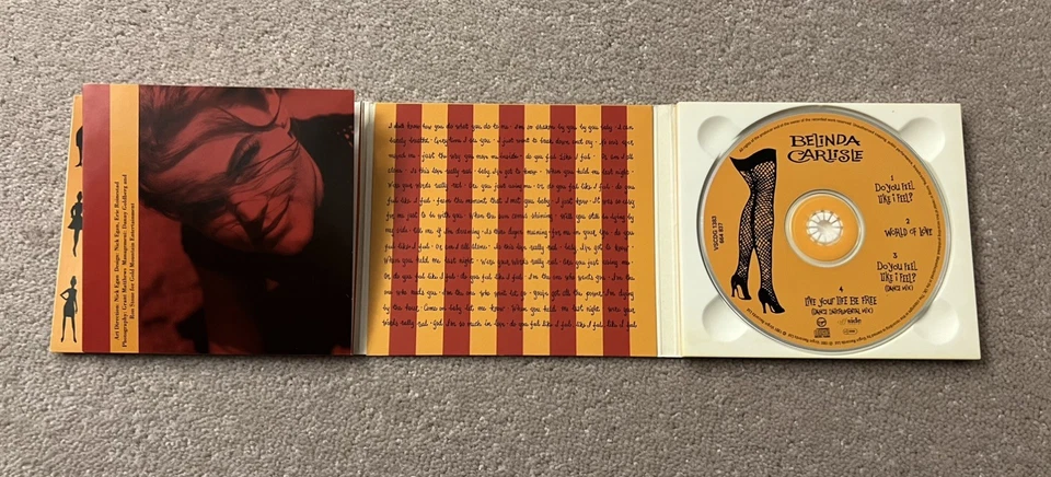Belinda Carlisle - Do You Feel Like I Feel? (CD, 1991) 4 TRK Maxi Poster *RARE* - Image 2 of 4