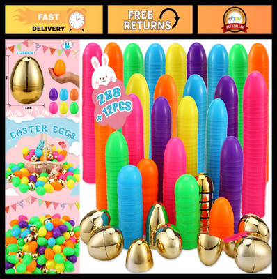300 Pcs Plastic Easter Eggs - 2.35'' Assorted Colors for Easter Hunt & Decoration