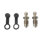 Motorcycle Brake Caliper 10mm x 1.0 Bleed Screw Nipple Stainless Steel Bleeder