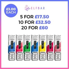 Elf Bar 600 Prefilled Pods Replacement | 2 Pack | 20mg | All Flavours | Cheap
