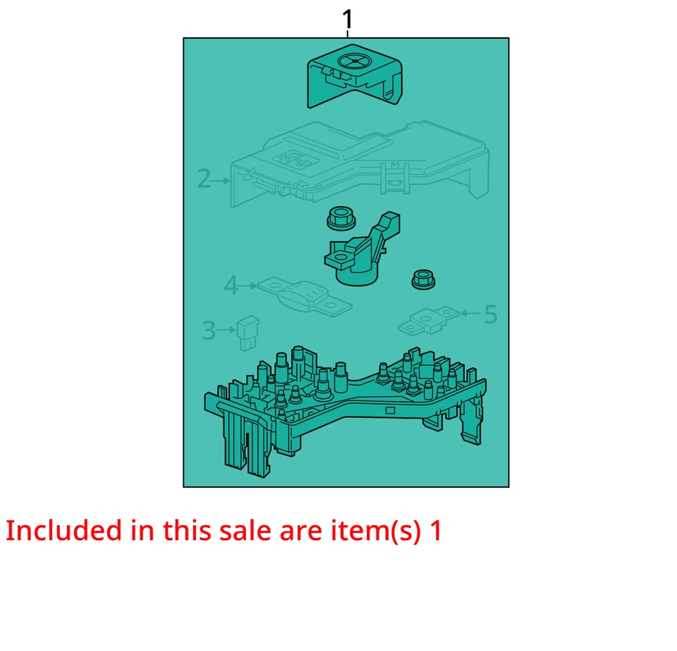 2022 2023 2024 BUICK ENCLAVE 3.6L POSITIVE BATTERY TERMINAL FUSE JUNCTION BOX - Image 3 of 4
