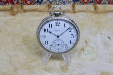 Serviced Mint 1917 Elgin 12 Size 14K Gold White Gold Filled Pocket Watch