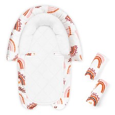 Baby Car Seat Head Body Support Strap Covers, 2 in 1 Growing Baby, Rainbow