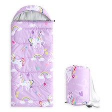 Kids Unicorn Sleeping Bag for Toddlers, Lightweight Camping Liner, 3 Seasons