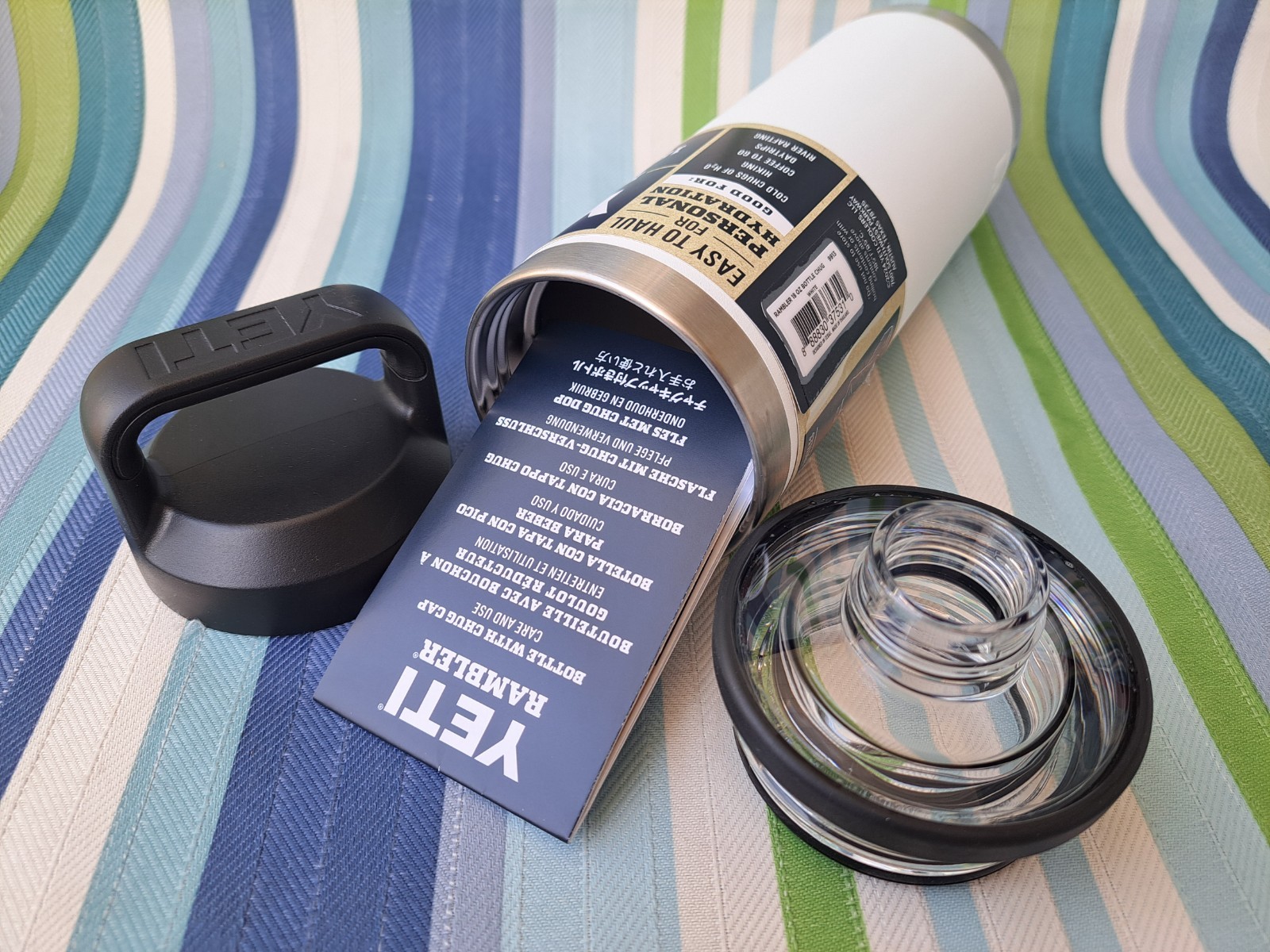 YETI Rambler 18oz Water Bottle with Chug Cap WHITE NEW No St
