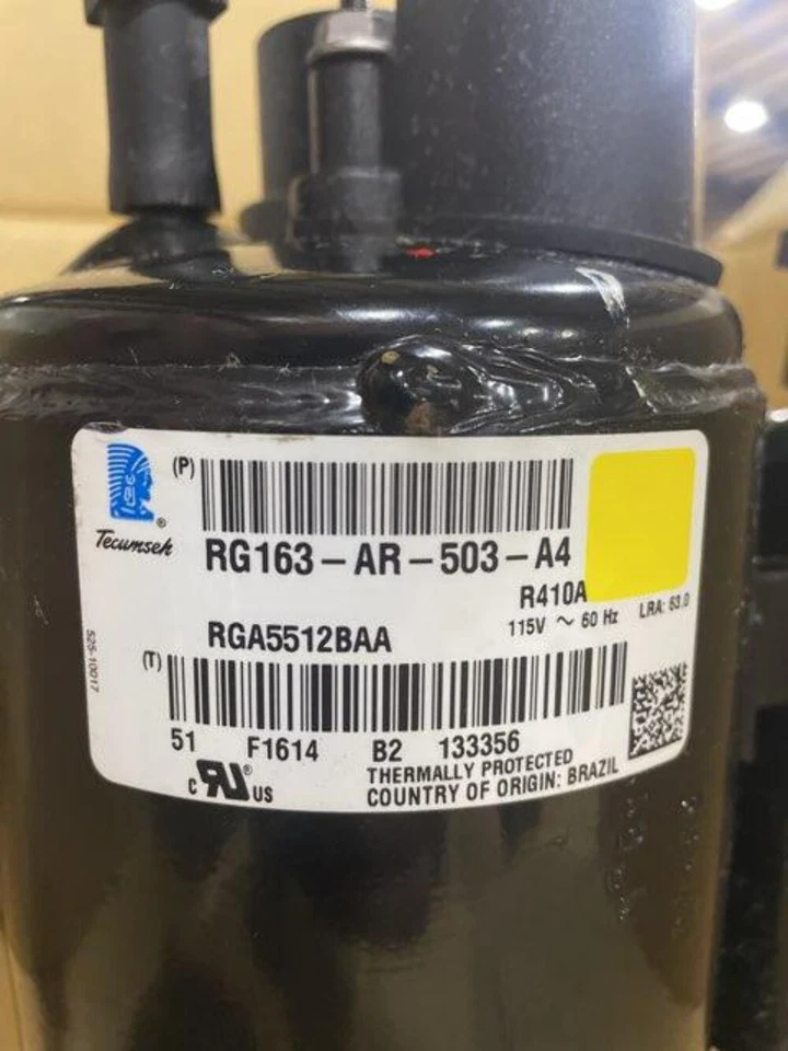 Роторный компрессор переменного тока Tecumseh RGA5512BAA 1 тонна 115/60/1 220425 - Изображение 3 из 4