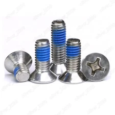 304 Stainless Steel Phillips Countersunk Head With Blue Patch Lock Screw M1.6-M6