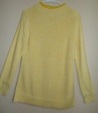 LOFT Outlet NWT Yellow Long Sleeve Pullover Mock-Neck Cotton Sweater - Size S