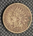 1860 Indian Head Penny - EF Coin -  Pointed bust + Full Liberty 1090