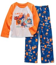 Space Jam Boys Long Sleeve Pajamas Set- Size 10
