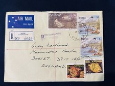 1987 Australia REGISTERED COVER KAIRI POSTMARK POSTED TO DORSET ENGLAND