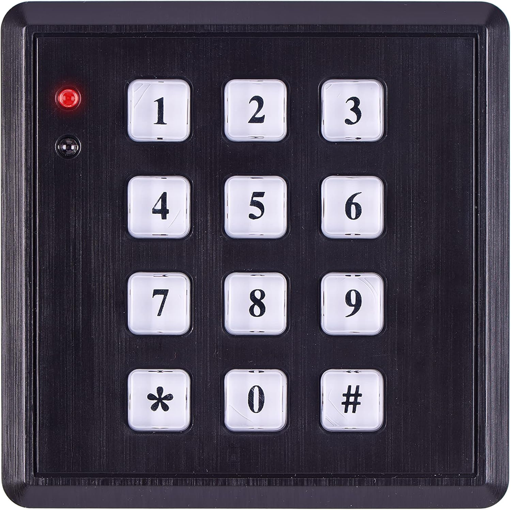 Fake Security Keypad, Green Light up Keypad, Low Light Sensor Turns on Keypad Li