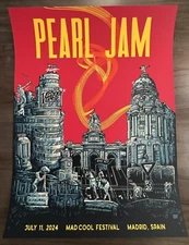 Pearl Jam ~ Madrid ~ Villy Villian ~ SE Poster ~ July 11, 2024 ~ Mad Cool