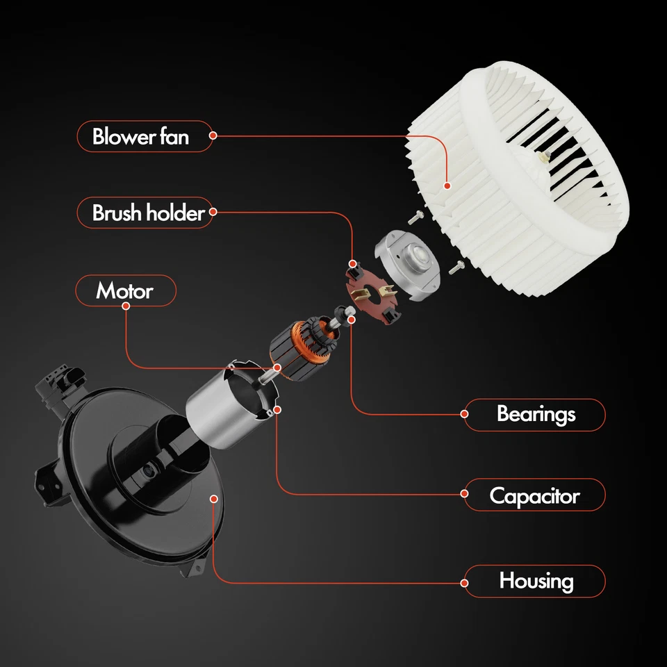 Motor soprador aquecedor HVAC dianteiro com gaiola dupla para Nissan Quest 04-09 272265Z000 - Imagem 4 de 4