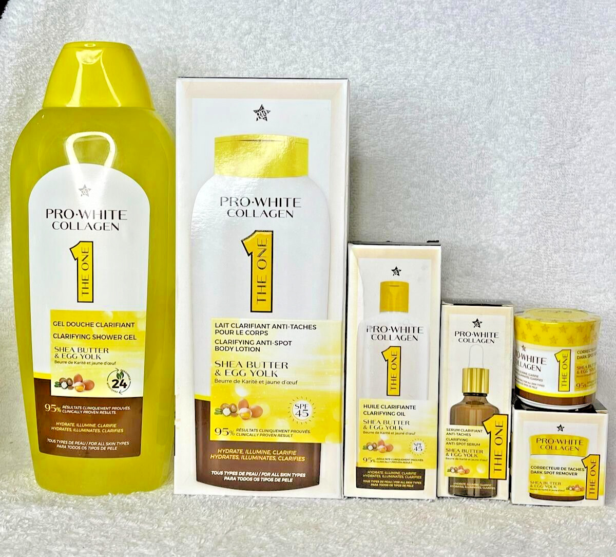 Exfoliant Gommant Pro.White Collagen anti-taches et soin clarifiant visage et corps