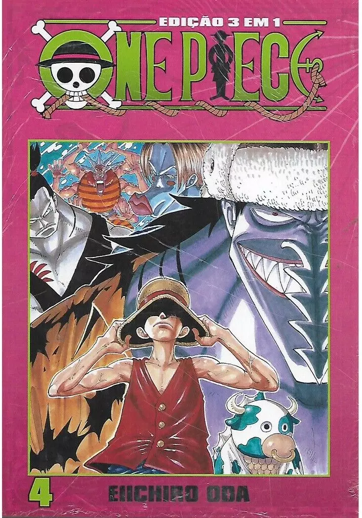 One Piece 3 Em 1 Mangá Vol. 1 Ao 4 - Kit Nova Coleção Panini