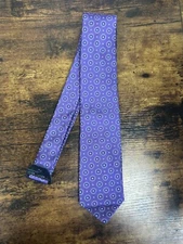 Brooks Brothers Purple Tie With Floral 100% Silk Men's Necktie 58"