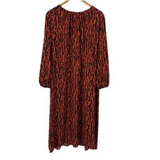 Elizabeth & James Womens Maxi Dress XL Orange Oversized Slouchy Art to Wear Boho