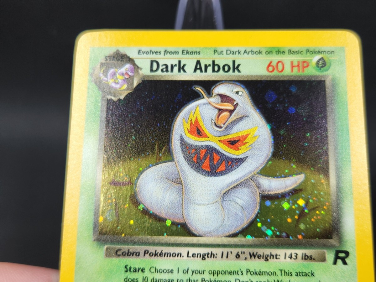 Pokemon Team Rocket Dark Arbok 2/82 Holo Unlimited NM 2 Date Error