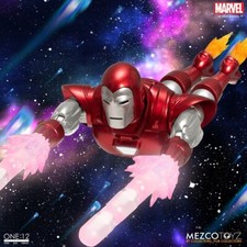 One 12 Collective Marvel Iron Man Silver Centurion Figure by Mezco