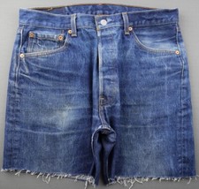 Vintage 1998 Levi's 501 XX Button Fly Jeans Cut Off USA Shrink To Fit Size 35