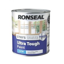 Ronseal  Stays White Ultra Tough White Satin Wood Paint  2.5L