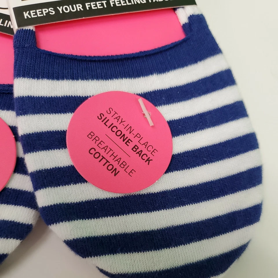 Носки женские скрытые с высоким вырезом подкладка оттенок 3 пары ценная упаковка синие - Изображение 2 из 4