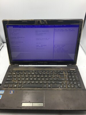 ASUS K538 - BOOTS TO BIOS - INTEL CORE I5 2430 - 4GB RAM - 15'' - READ DESCRIP-BB