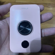 iWALK Magnetic Wireless Power Bank, 6000mAh Portable Charger, Finger Holder Pink