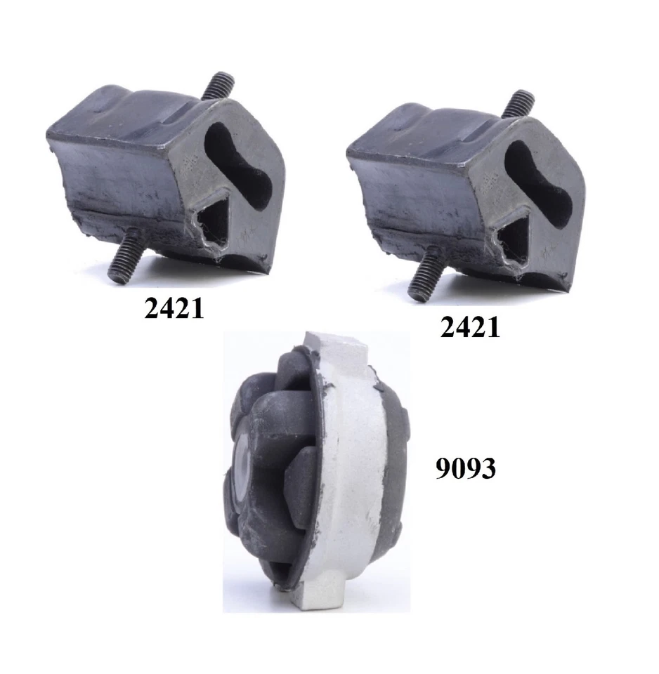 3 件装马达和变速器安装 适合大众狐狸、尖头卡车、数量 — 第 2/4 张图片
