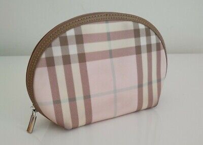 その他 Burberry Reversible pouch in pink nylon with Check pattern Burberry London Pink Nova Check Cosmetic Bag Small | eBay