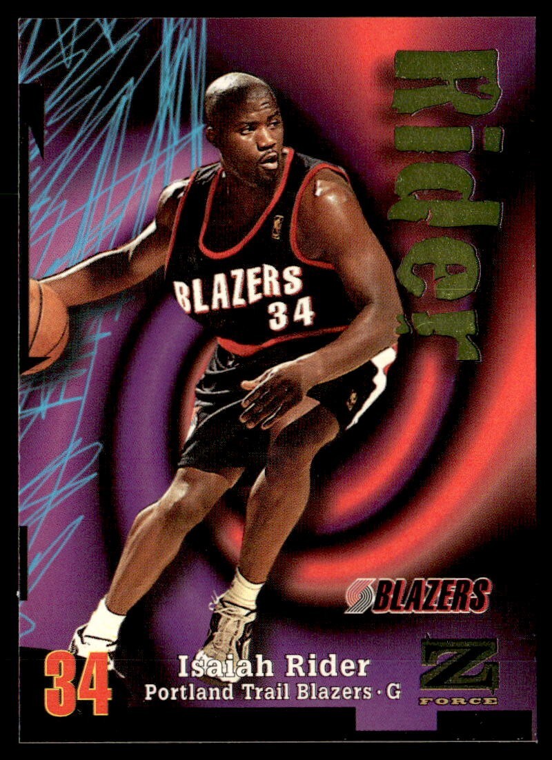 1997-98 Skybox Z-Force Isaiah Rider #108 Trail Blazers