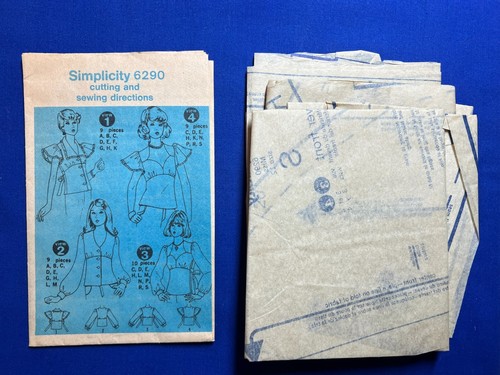 Simplicity Sewing Pattern 6290 Misses' Blouses Size 12 Cut Complete - Picture 3 of 3