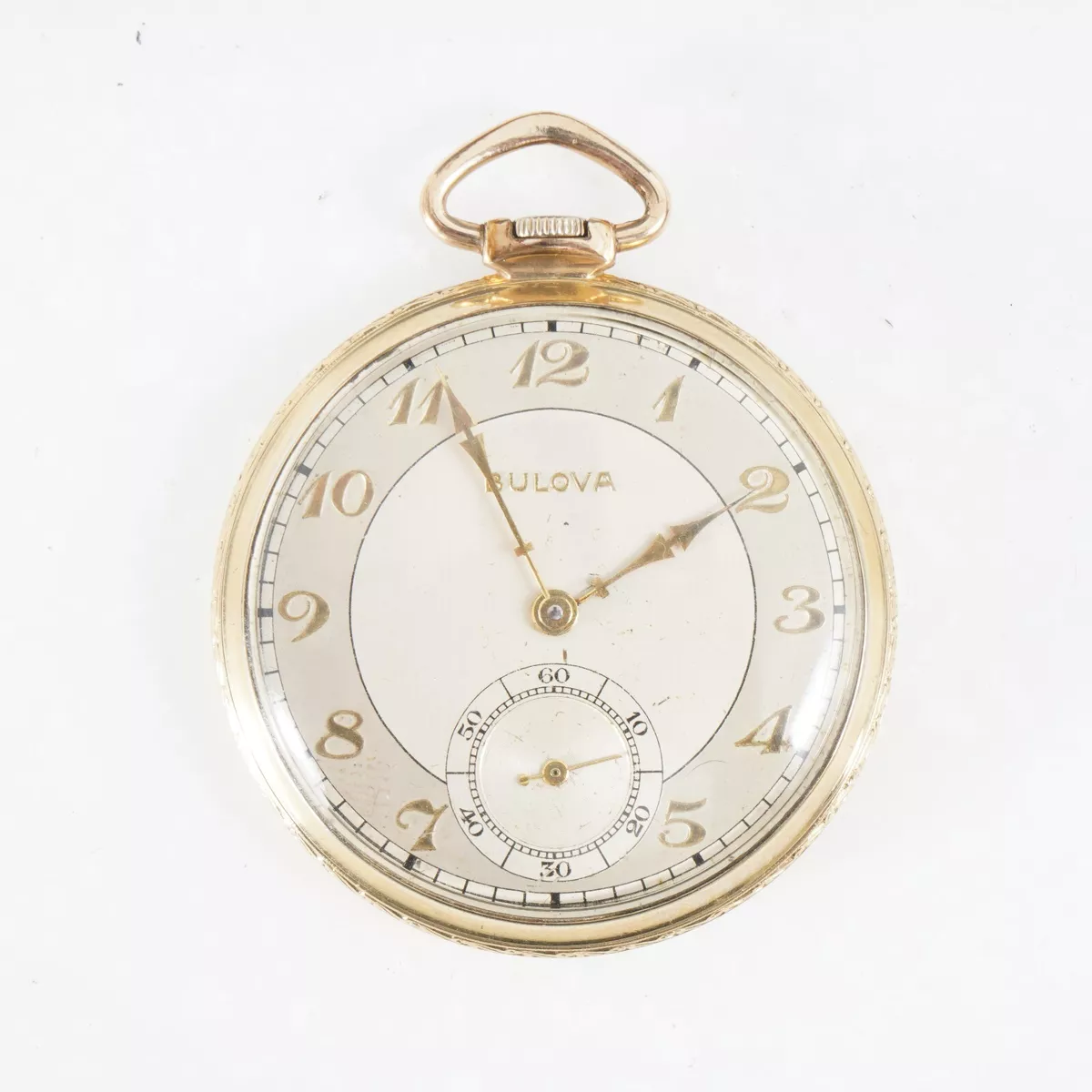 Bulova 14k gold pocket watch clearance