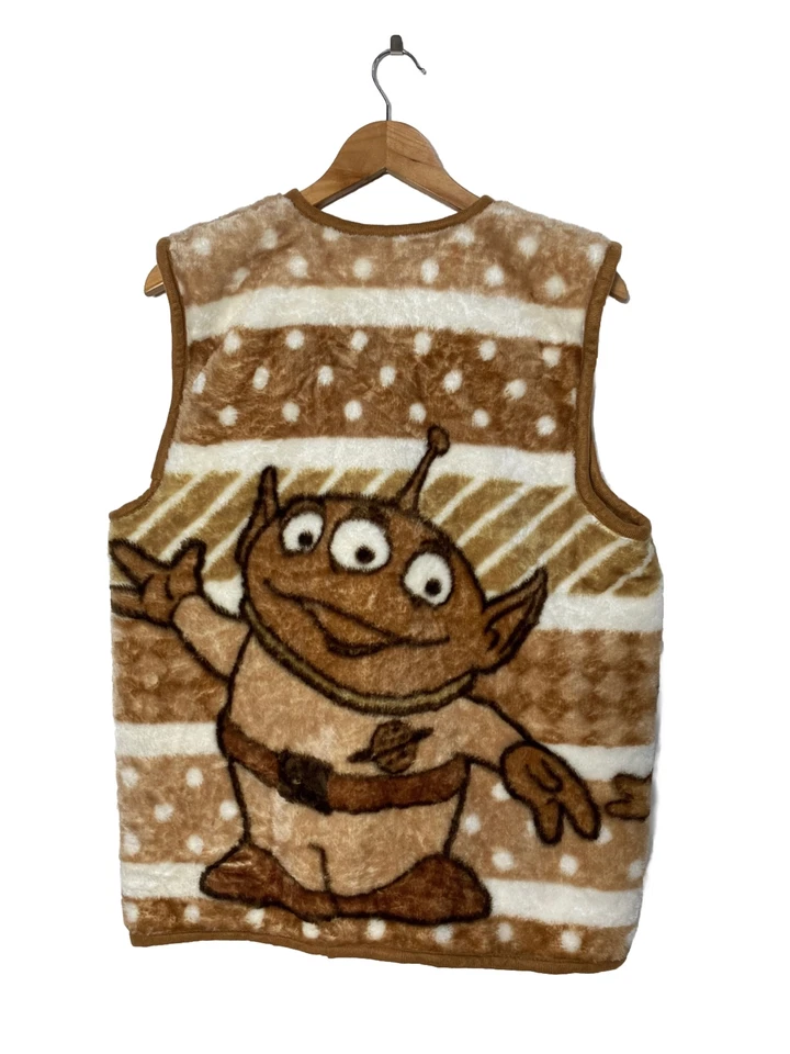 Colete fofo vintage Toy Story Buzz Lightyear estilo lã super raro da Disney - Imagem 4 de 4